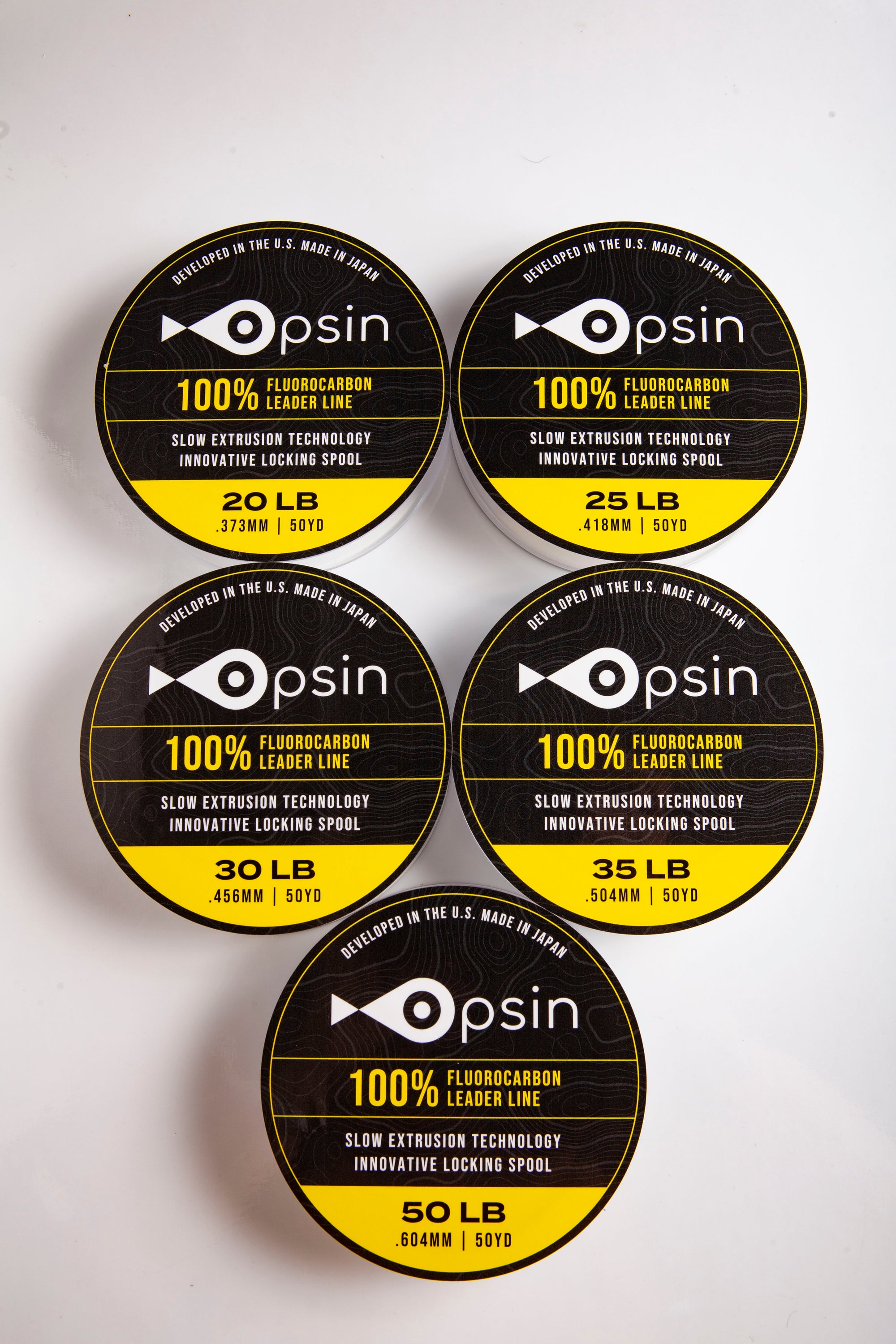 "The Deckhander" Five Opsin Spools at the 50+ yard capacity