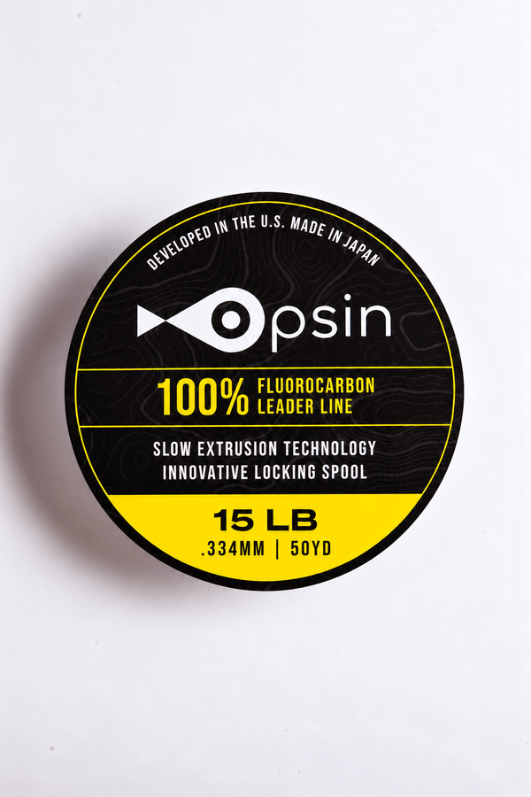 Opsin Fluorocarbon Leader 15 lb (0.334 mm) — 50 yd spool