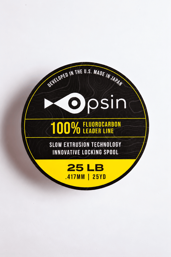 Opsin Fluorocarbon Leader 25 lb (0.417 mm) — 25 yd spool