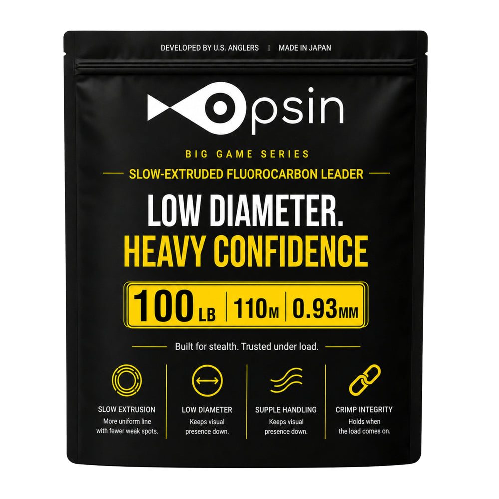 Opsin Big Game 100 lb fluorocarbon leader — 110 m package